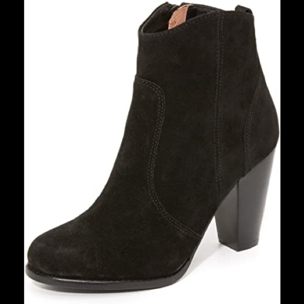 Joi Dalton Black Suede Booties, Size 37.5